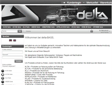 Tablet Screenshot of delta-bags.com